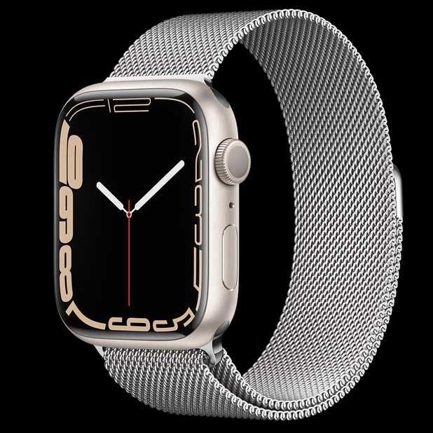 Apple Watch Series 7, 45mm, Loop Milanesa c/ Fatura [Semi novo]