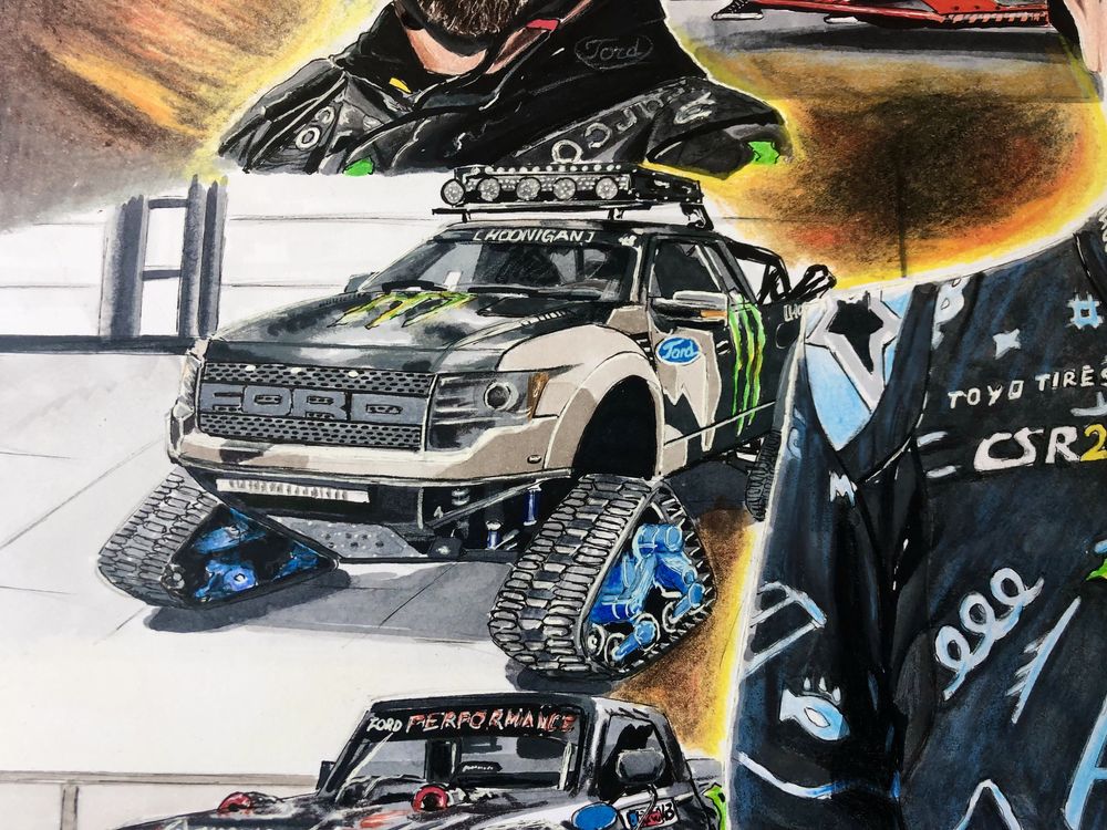 Картина Кен Блок, “Ken Block 43” ручна робота, для фанатів