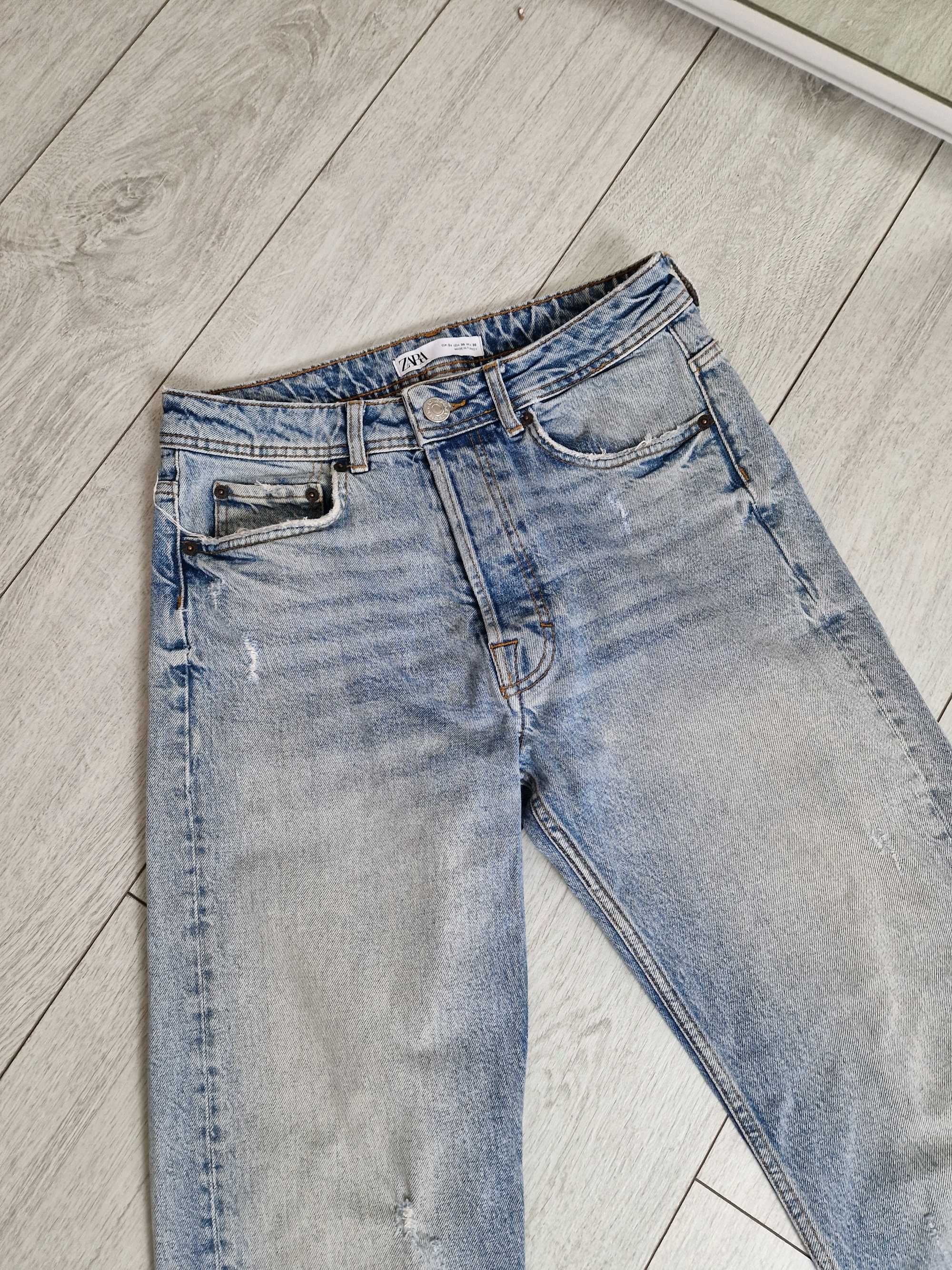 Zara męskie spodnie jeansowe dżinsowe jeansy dżinsy 38