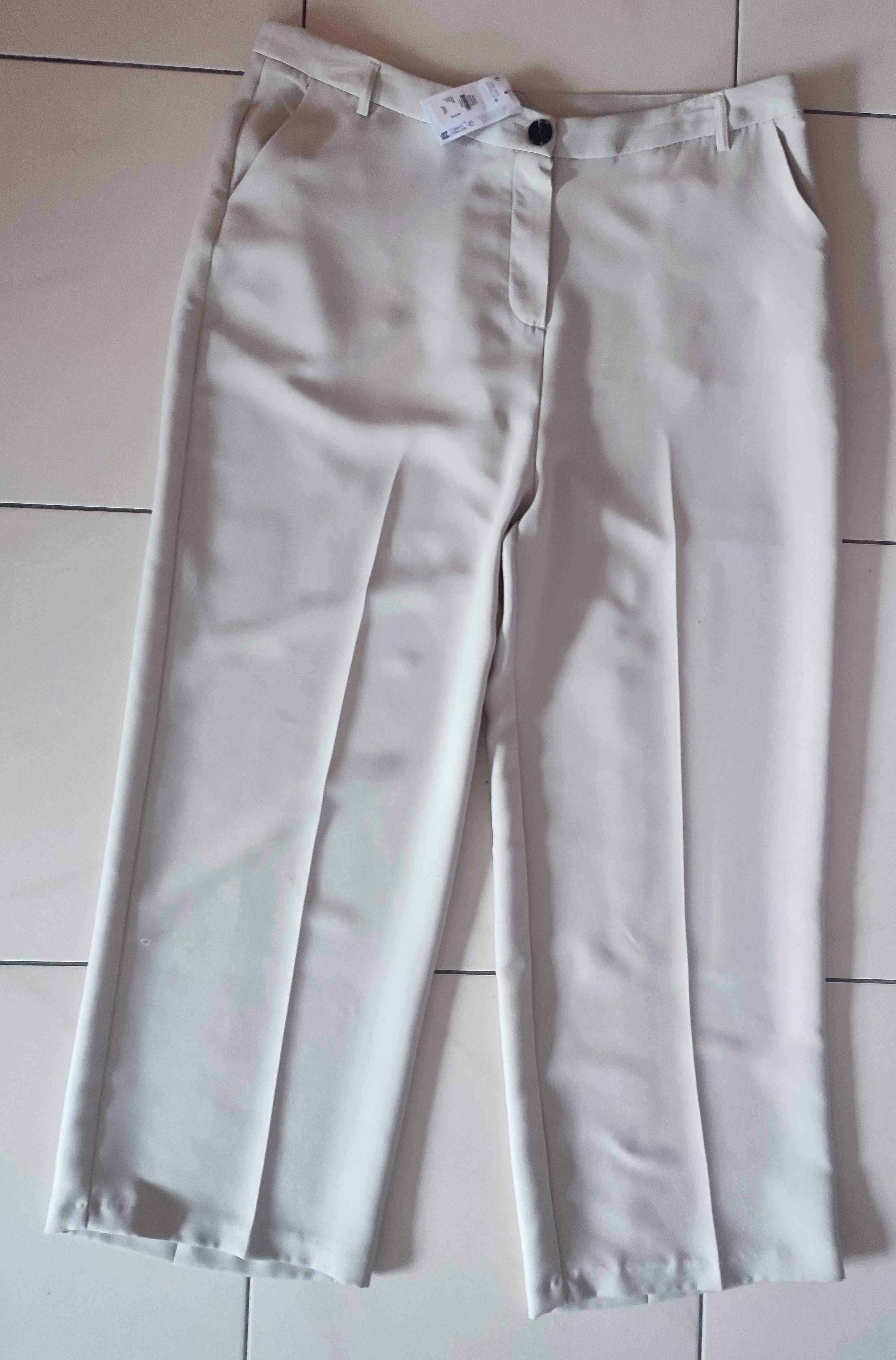 Primark kremowe spodnie 48/52, metka nowe