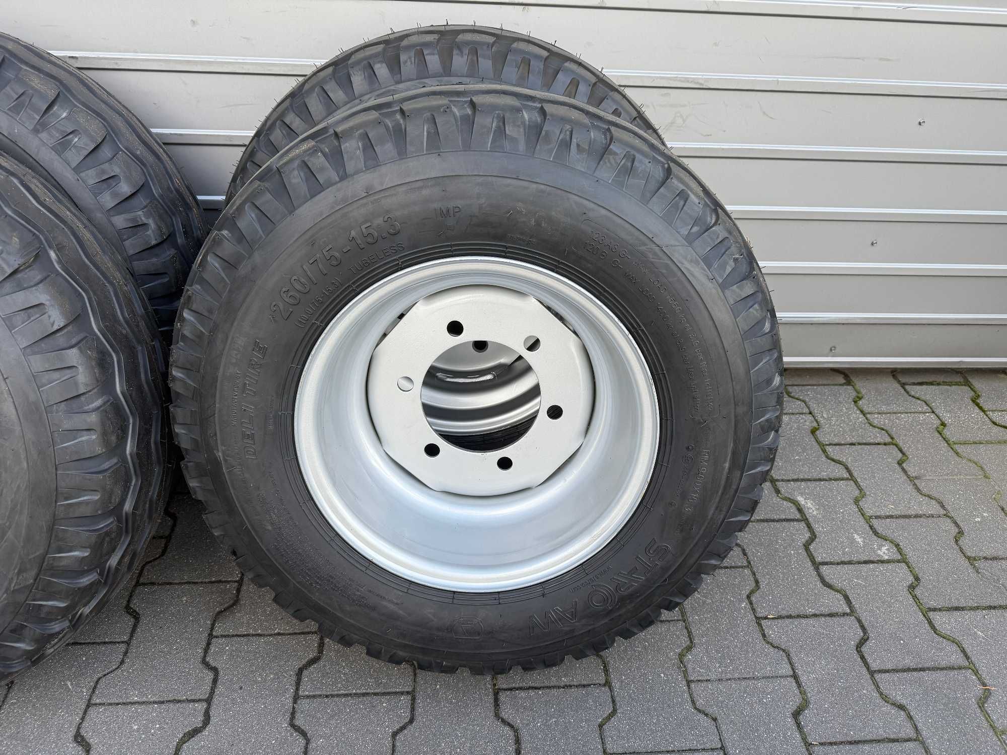 Komplet 4 kół 10.0/75-15.3 Starco 10pr przyczepa D-47 nowe 10x15.3