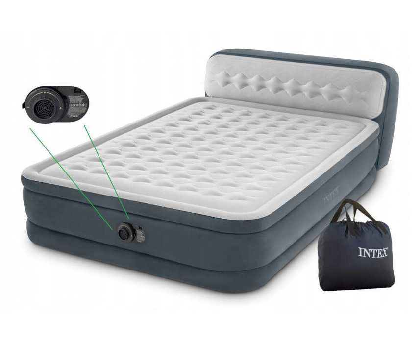 Надувная Кровать Матрас 203x152 см ламзак со встроенным электронасосом
