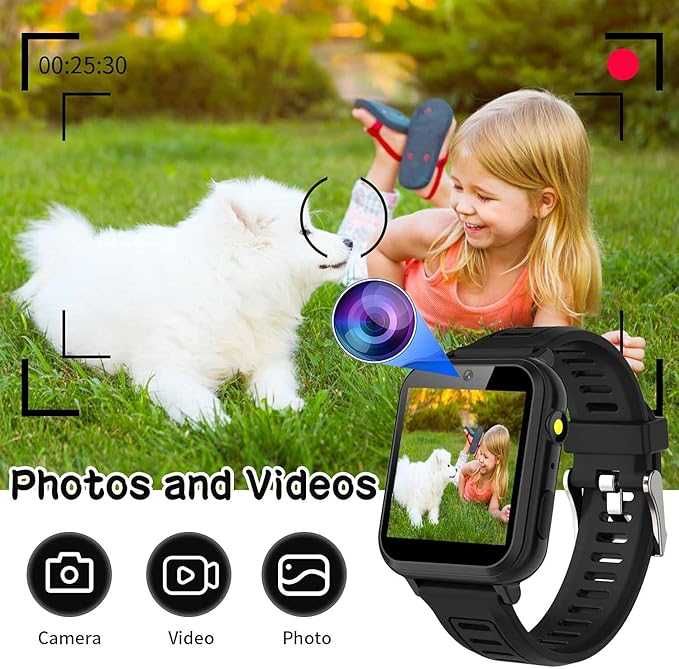 Smartwatch dla dzieci ELEJAFE Black czarny