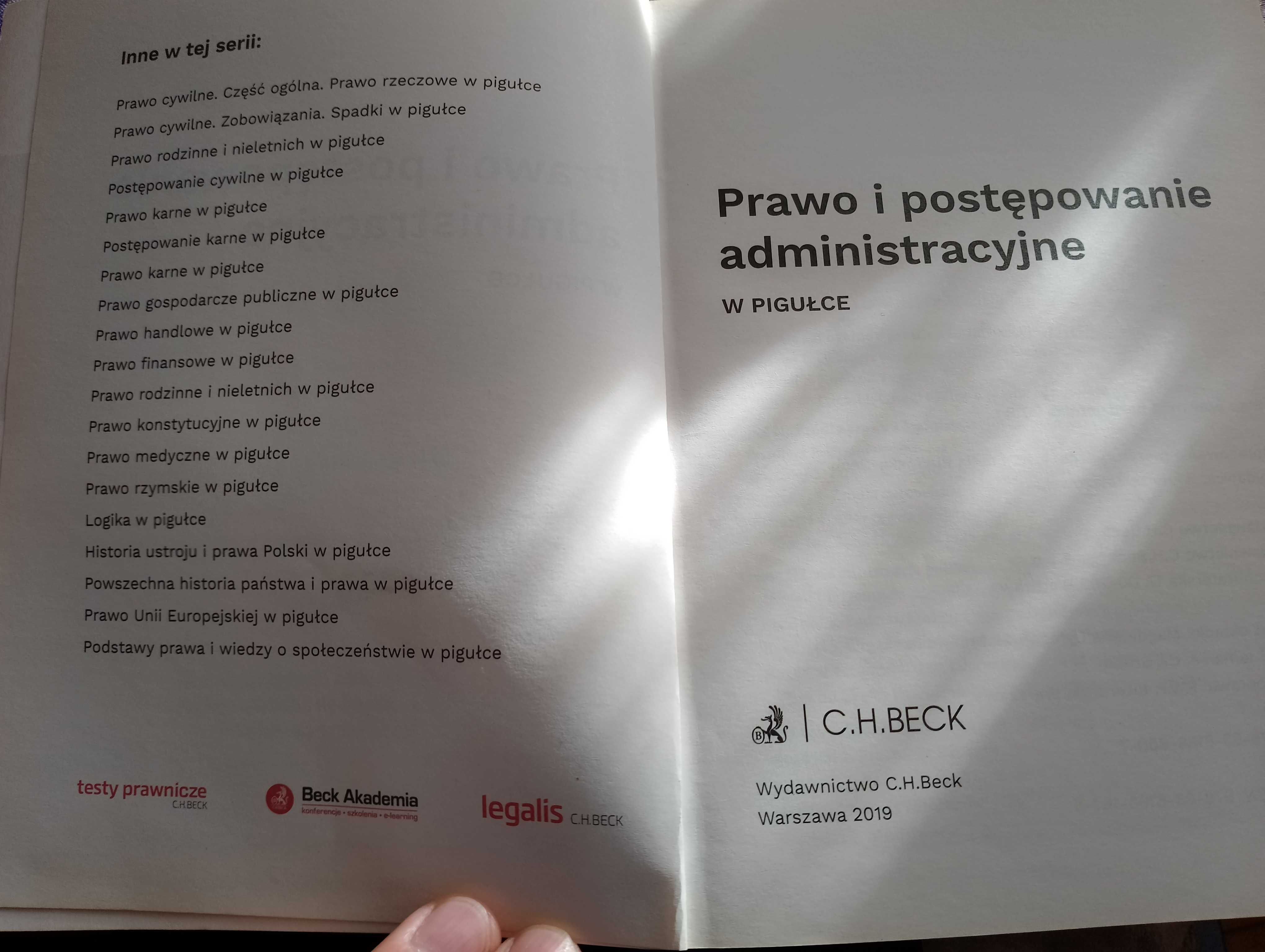 Prawo i postępowanie administracyjne w pigułce C.H.Beck