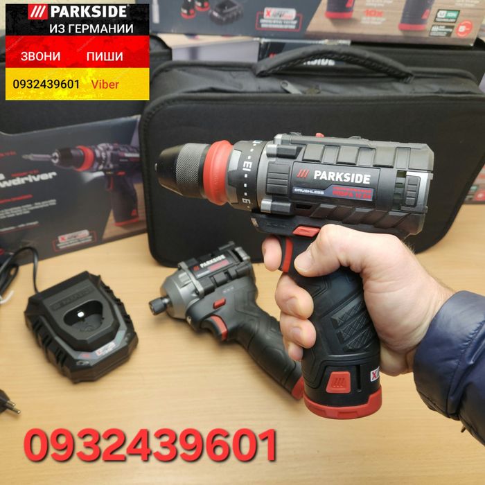 Набор шуруповерт дрель, импакт Parkside Performance PDSSAP 12 PBSPA 12