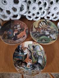 Seltmann Weiden talerze kolekcjonerskie kotki porcelana