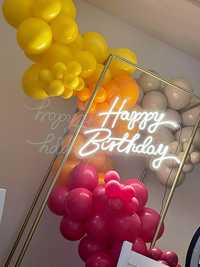 Neon HAPPY BIRTHDAY LED Napis dekoracja