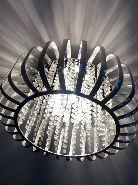Lampa z kryształami led agata meble
