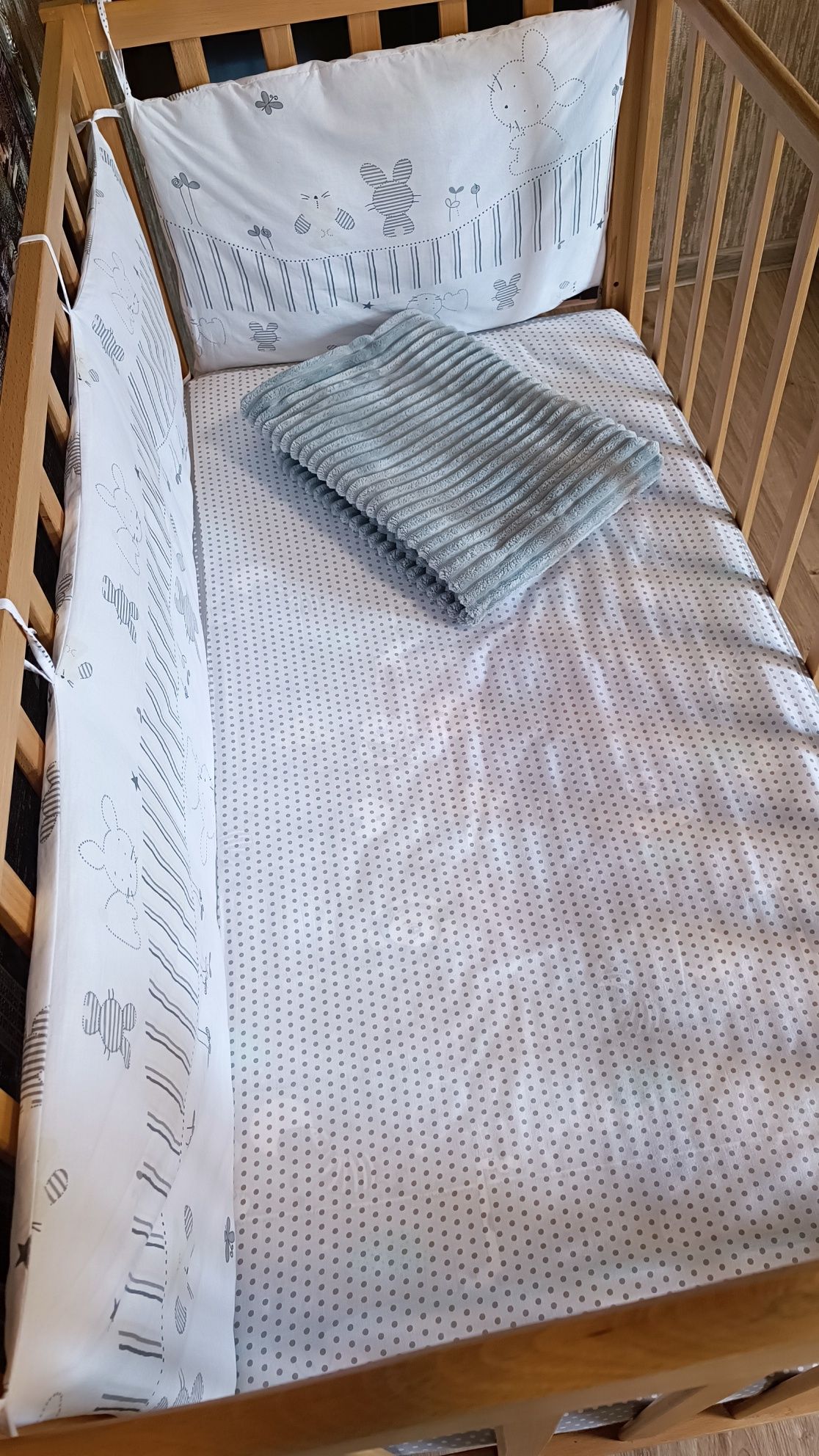Детская кроватка+матрас, бортики,манеж