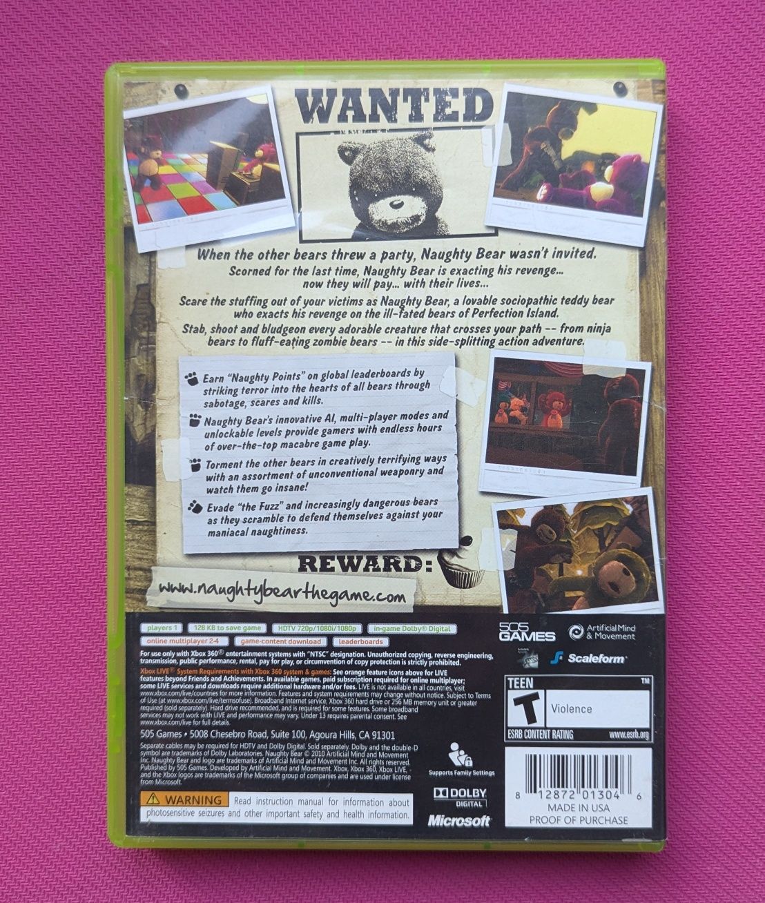 Naughty Bear, Xbox 360