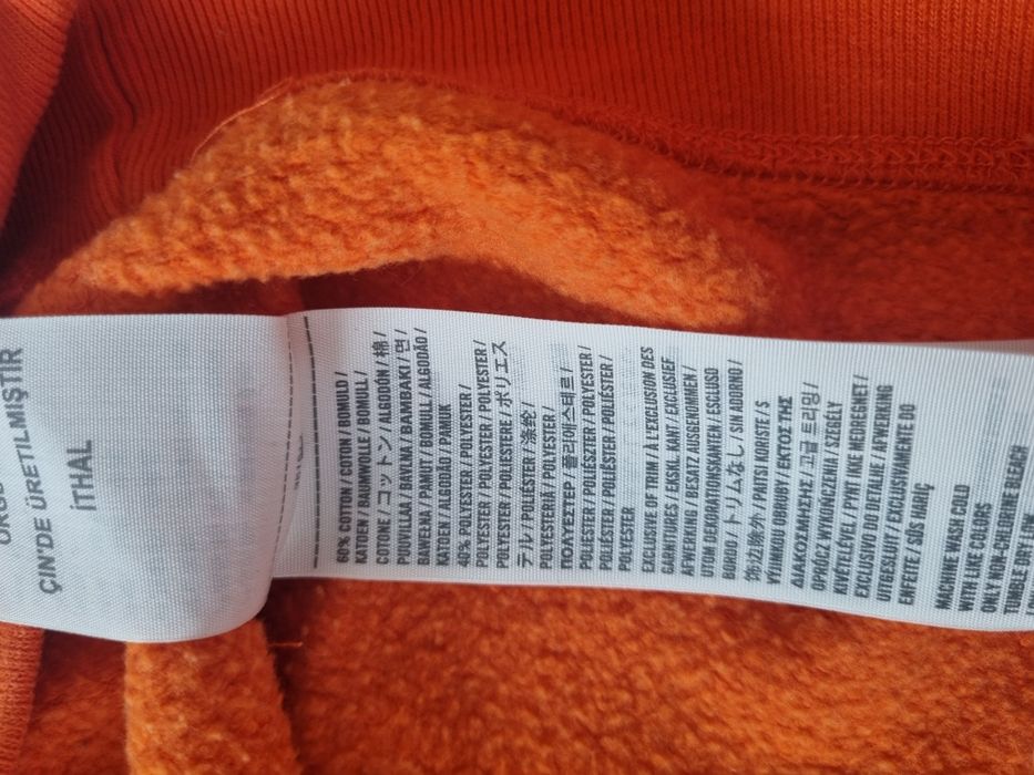 Bluza pomarańczowa z kapturem Hollister rozm M