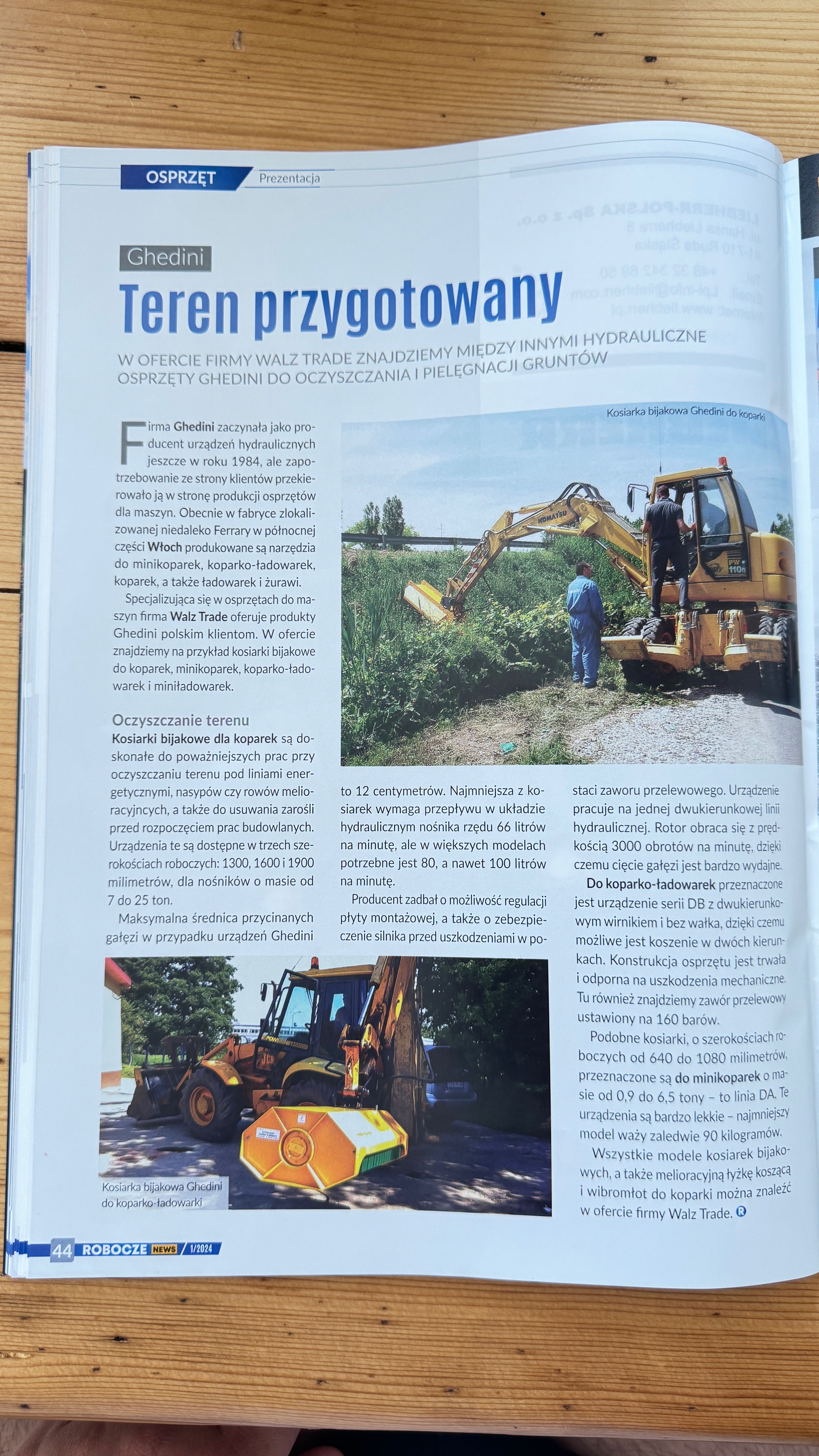 Mulczer hydrauliczny do koparki, koparko ładowarki, ładowarki GHEDINI