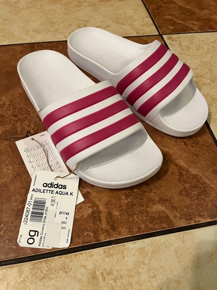 Klapki adidas, damskie/ dziecięce rozmiar 36,7