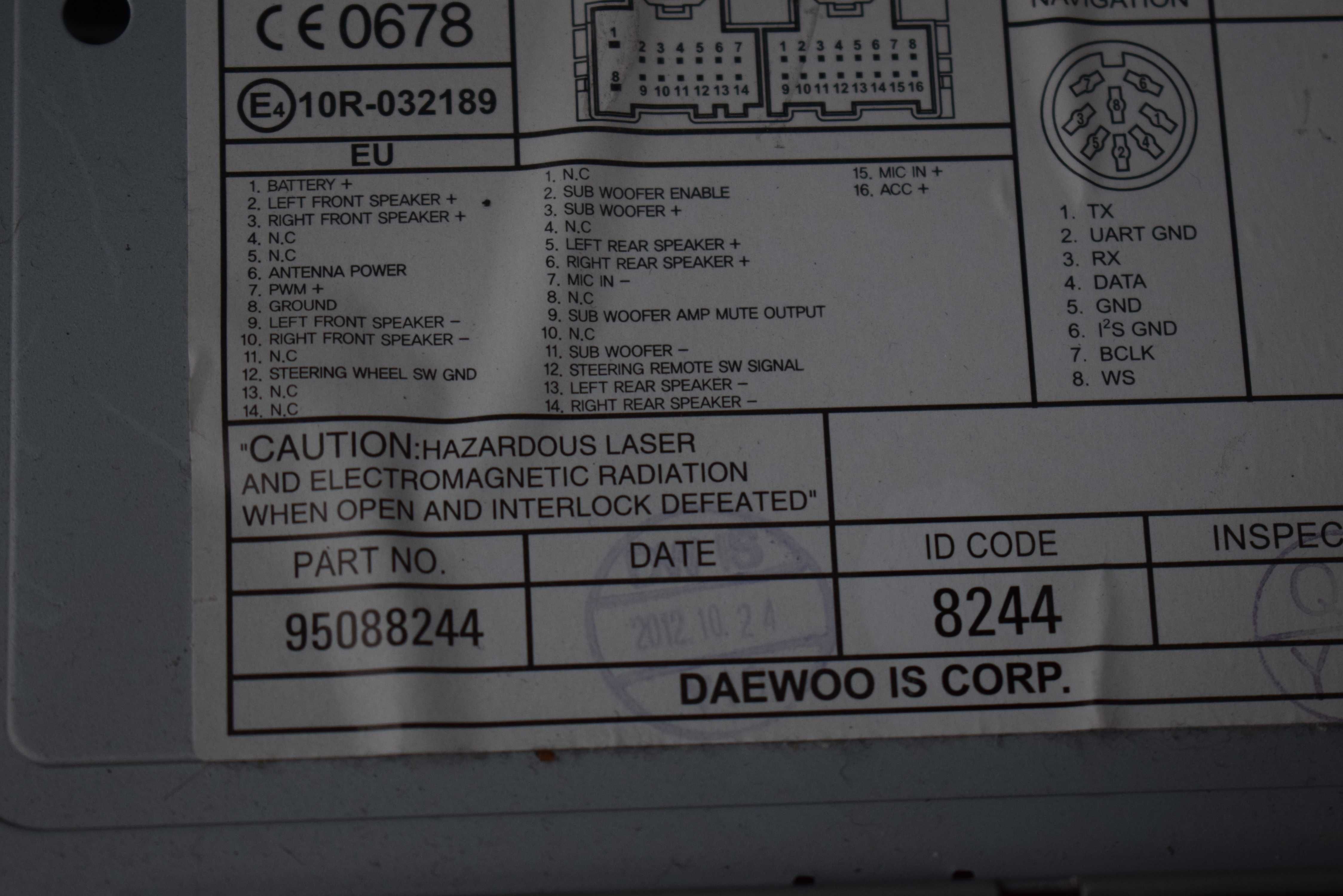 radio cd nawigacja CHEVROLET CAPTIVA LIFT 12r..orginał.950.88244