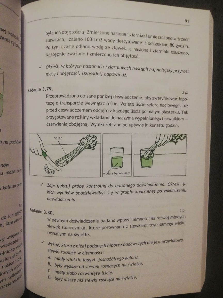 Doświadczenia biologiczne w zadaniach