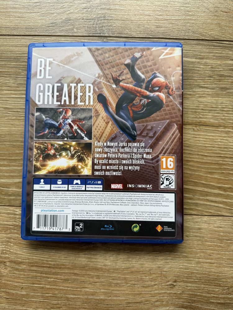 Gra Spider-Man Spiderman Polska Wersja PL Playstation 4 Ps4 Ps5