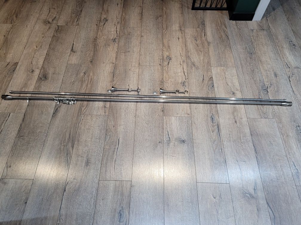 Karnisz podwójny 200cm chrom