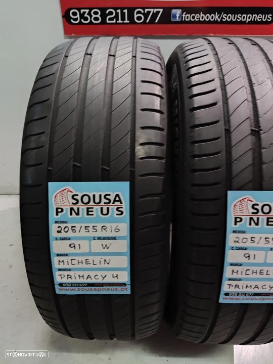 2 pneus semi novos 205-55r16 michelin - oferta dos portes 85 EUROS