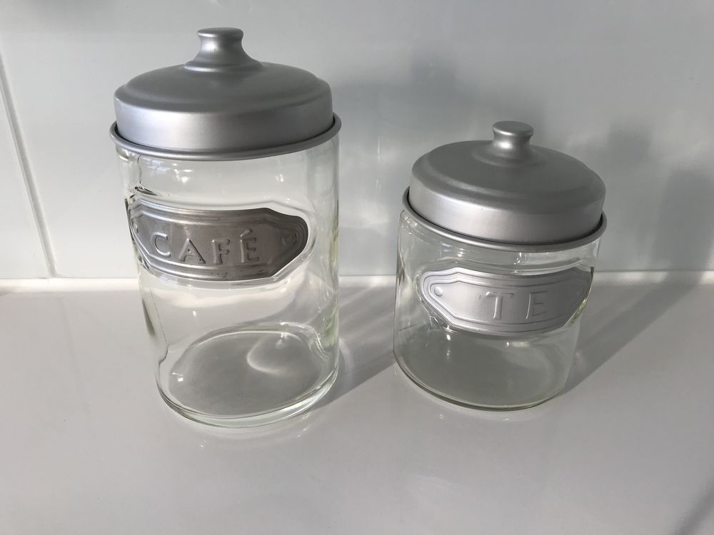 Conjunto de frascos chá e café