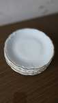 Zestaw talerzy wawel pozłacane porcelana 6 sztuk PRL vintage