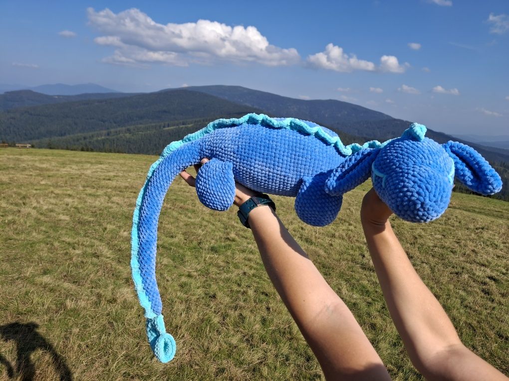 Nessi/Nessie/Potwór/Smok na szydełku