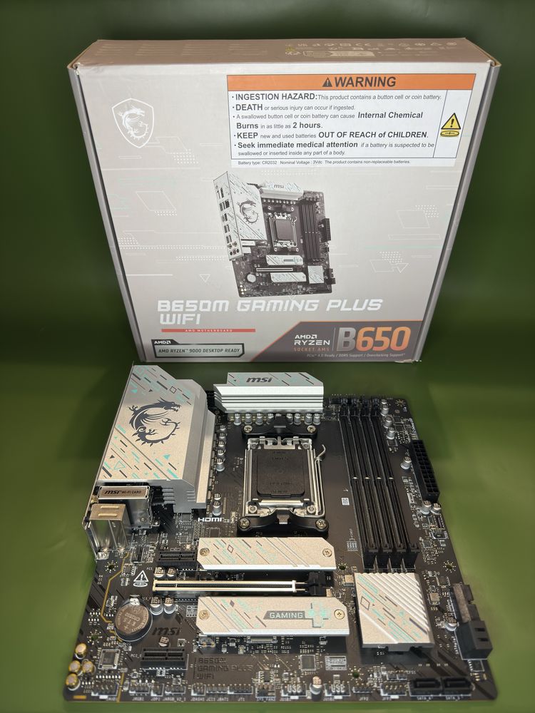 Комплект Ryzen 7 7800x3d+ B650 Msi gaming plus + ddr5 32gh