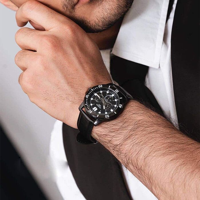 Zegarek Męski Casio Z Chronografem Mtp-Vd300Bl-1E + Box