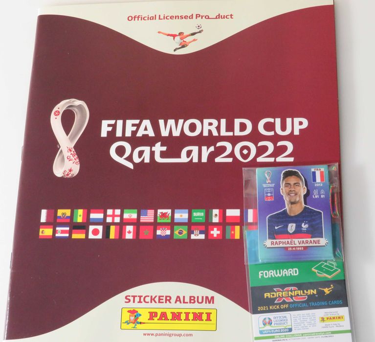 Album Qatar 2022 + 25 random qatar stickers + Card Mbappé