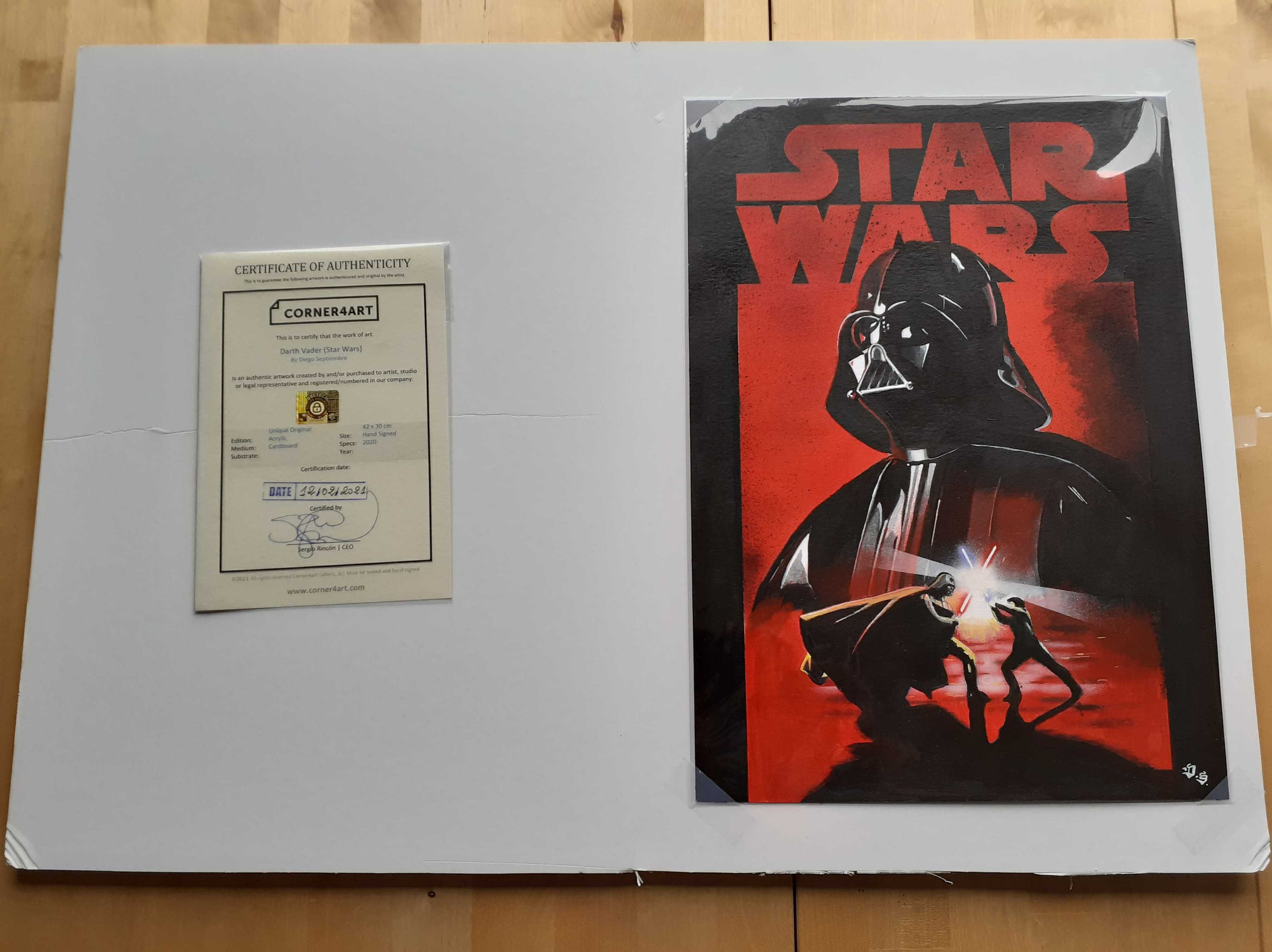 Pintura (40X30) Star Wars (Darth Vader)