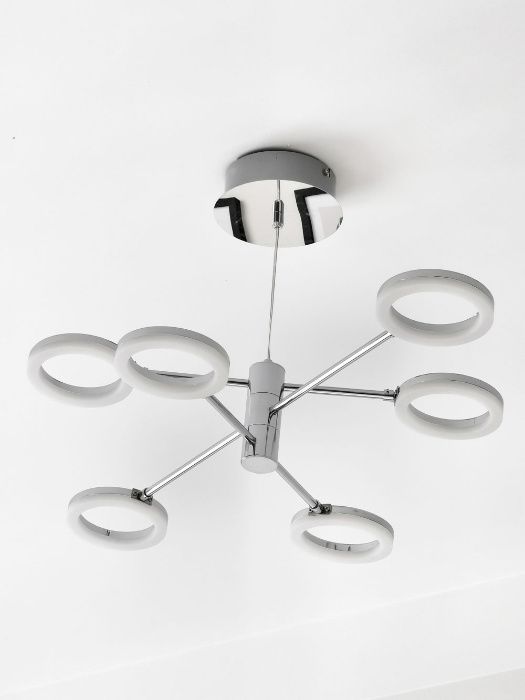 Lampa wisząca srebrna LED