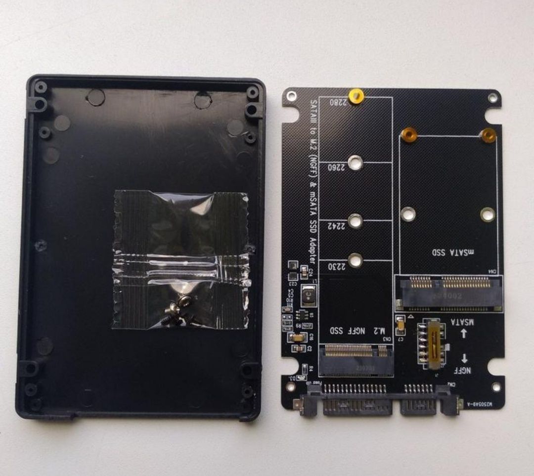 Переходник для SSD M.2 (NGFF) + msata to Sata