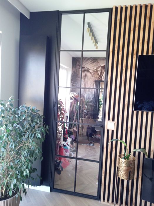 Ścianka loft, drzwi loft, ściana ze szkła, zabudowy loftowe