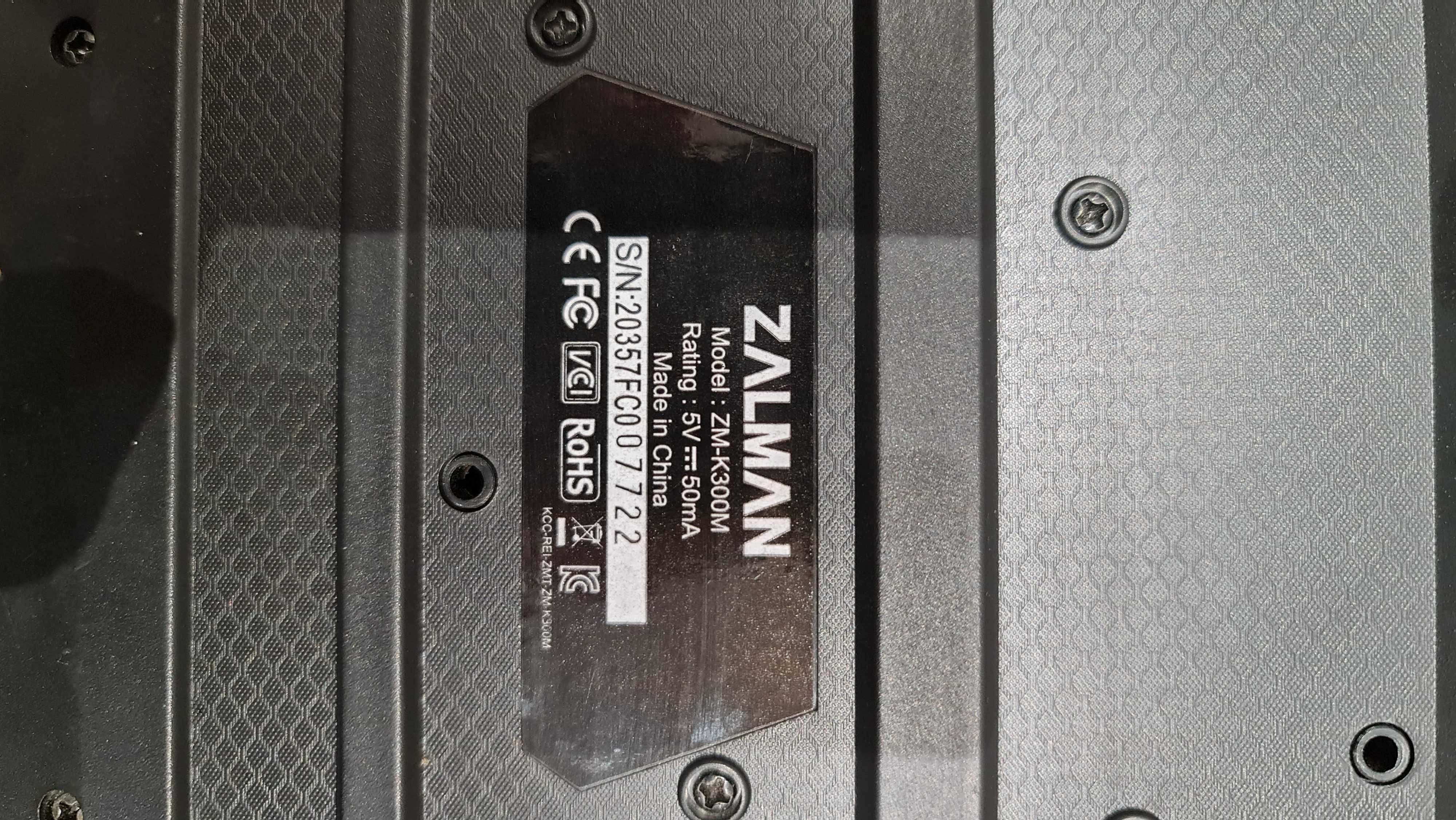 Mультимедійна Клаіатура Zalman ZM-K300M USB чорного кольору
