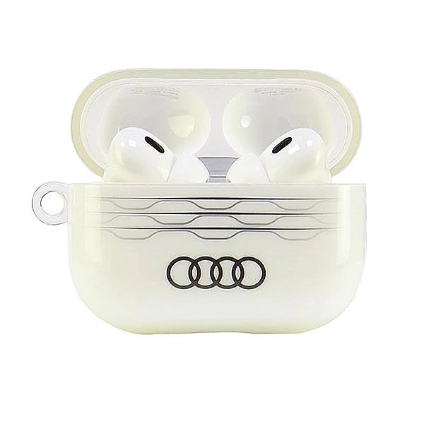 Etui Audi IML Geometric Pattern na AirPods Pro 2 - białe