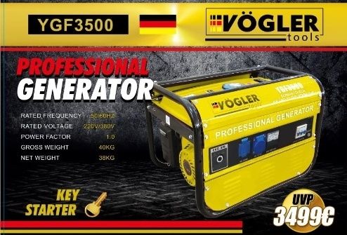 Agregat prądotwórczy VÖGLER GmbH  1- fazowy 2,9 KVA benzynowy,generato