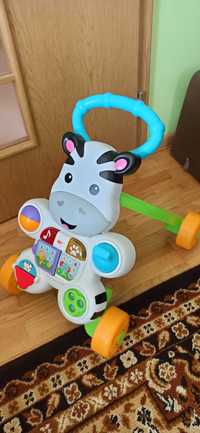 Fisher-Price interaktywny chodzik pchacz jeździk zebra