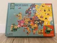 Puzzle mapa europy mudpuppy 70 elementow