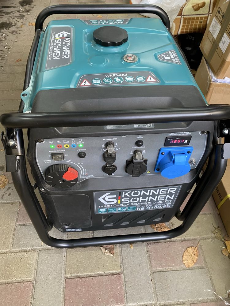 Инверторный газобензиновый генератор Konner&Sohnen KS 8100iEG