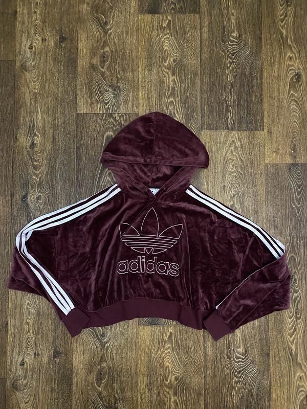 Класна спортивна кофта кроп топ худі adidas оригінал