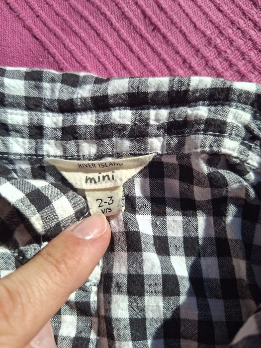 River Island 92 98 lato koszulka dziewczynka kratka