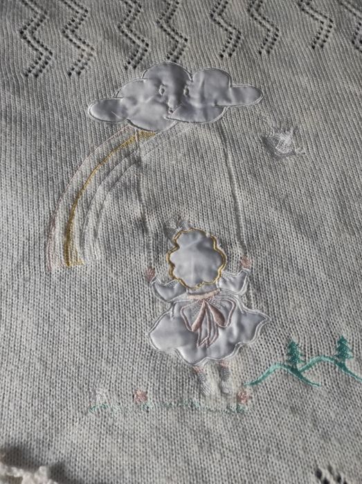 Kocyk dla dziecka ażurowy