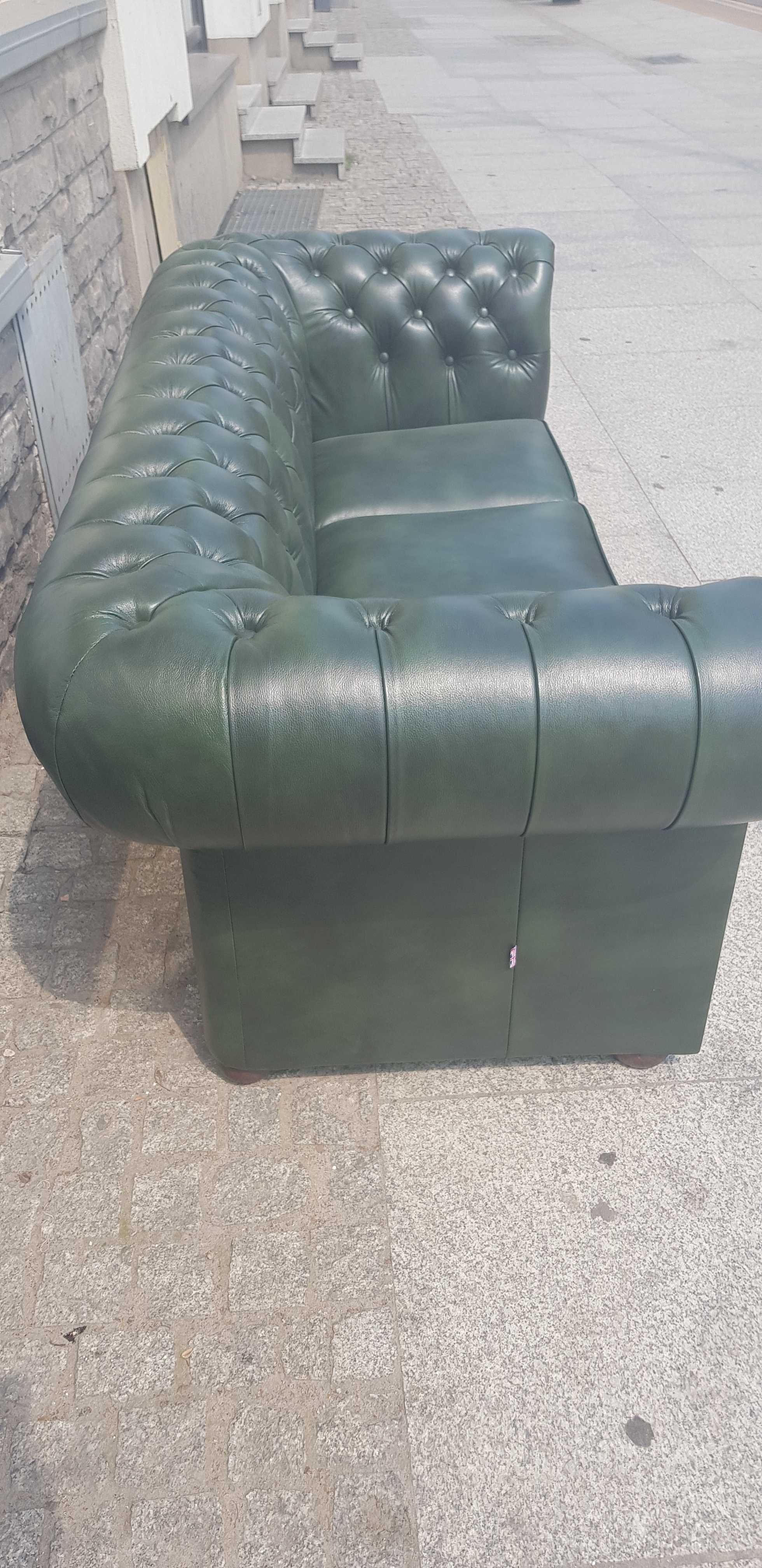 sofa Chesterfield skóra naturalna -10%