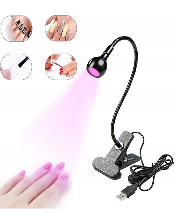 Mini lampa UV zaciskowa