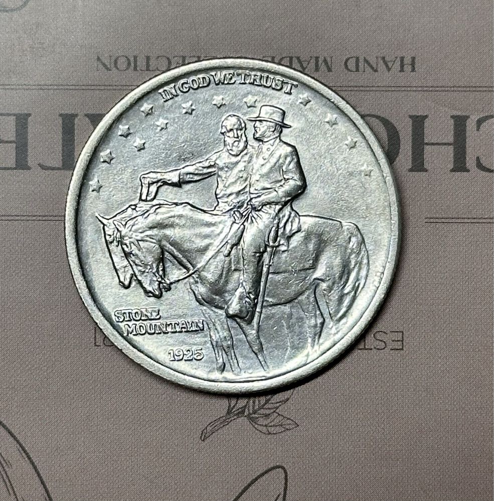 1/2 доллара ( 50 центов)  1925 «Мемориал Стоун-Маунтин» США.