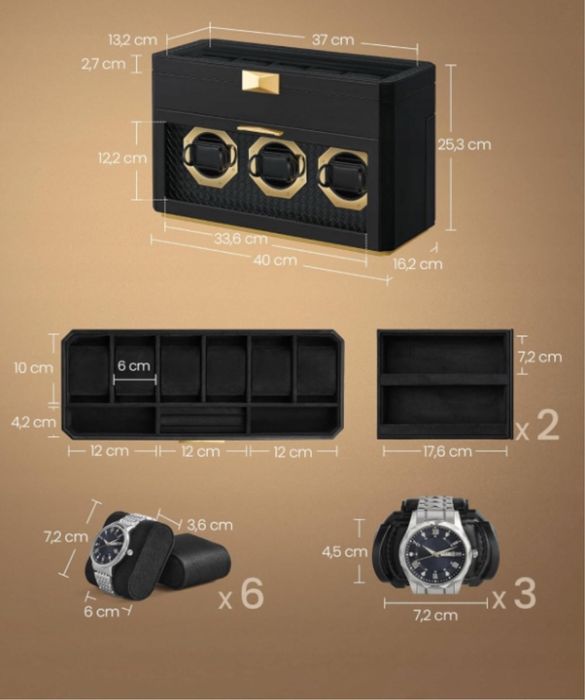 Organizer 9-slotowy na zegarki