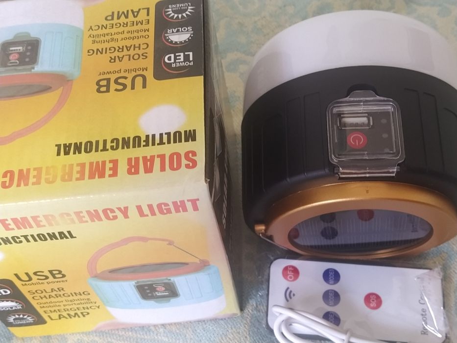 Акумуляторний ліхтарик новий  діаметр 12 см usb зарядка