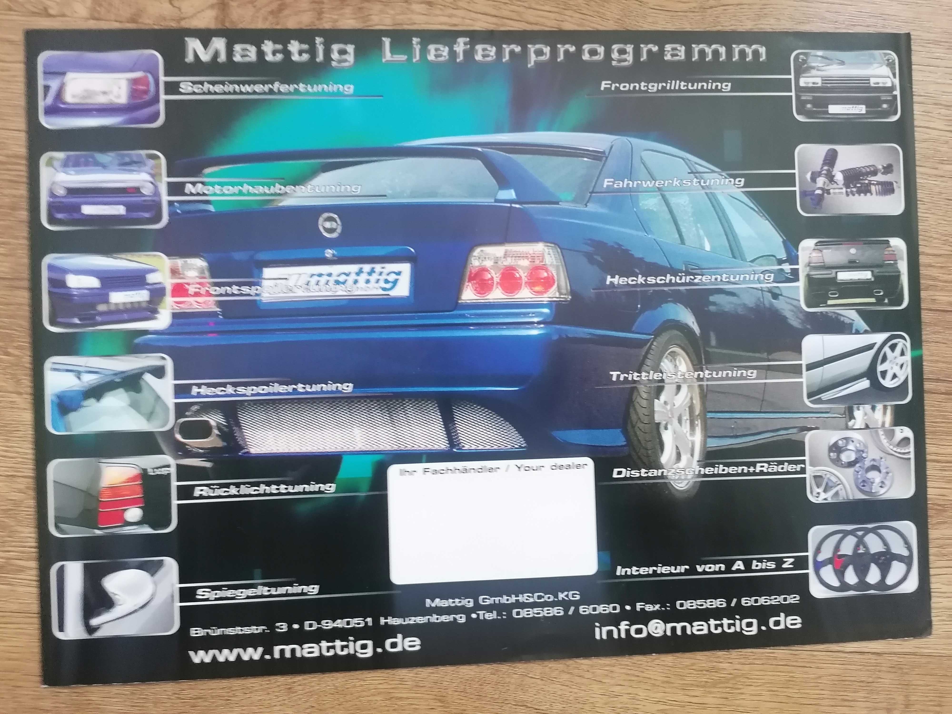 Prospekt BMW 3 E36 Mattig