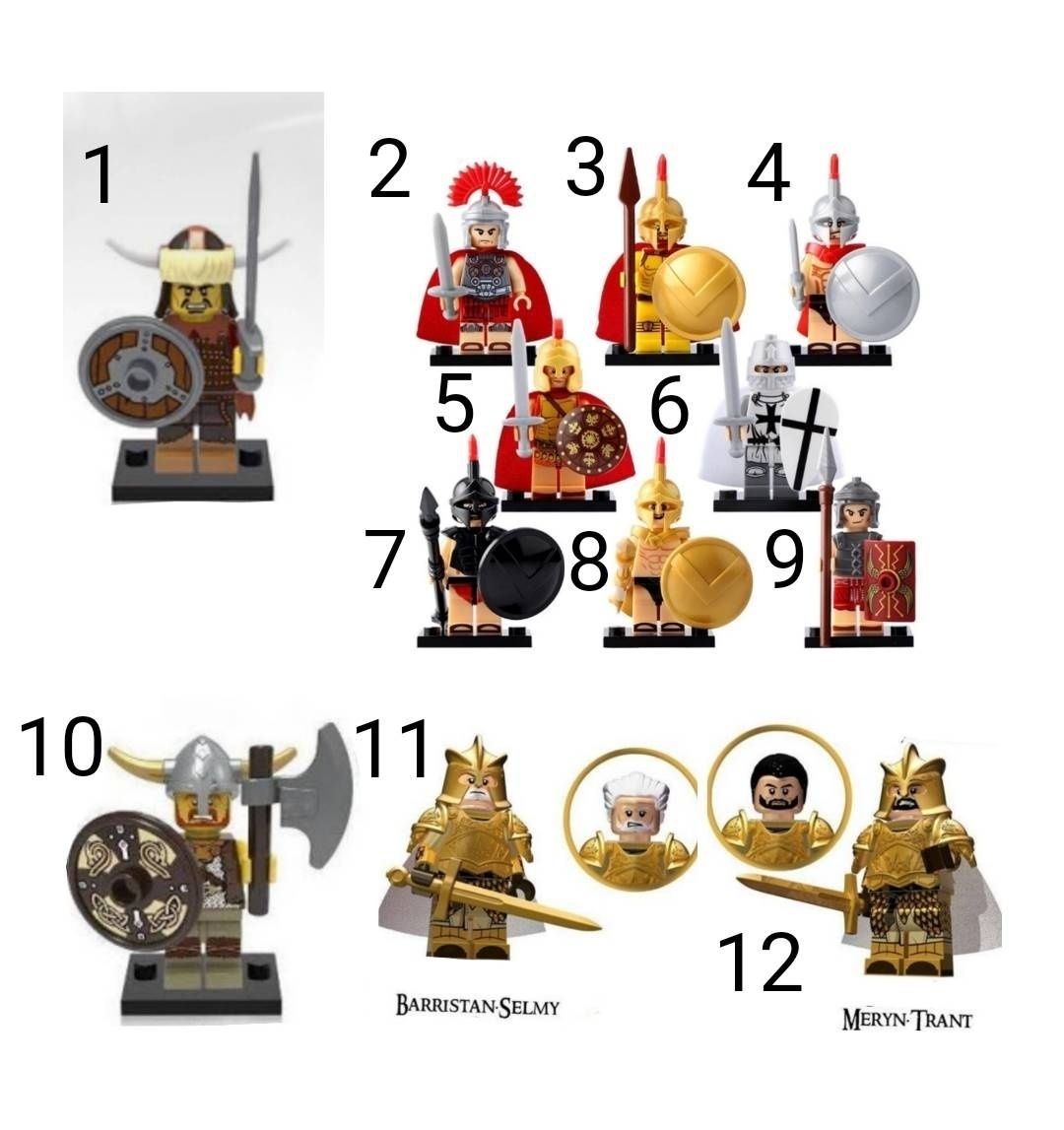 Nowe klocki figurka Rycerz Żołnierz Wiking kompatybilne z Lego