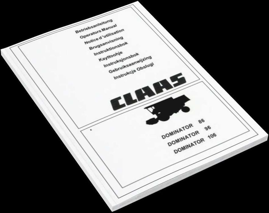 Instrukcja obsługi Claas Dominator 106; Instrukcja obsługi operatora