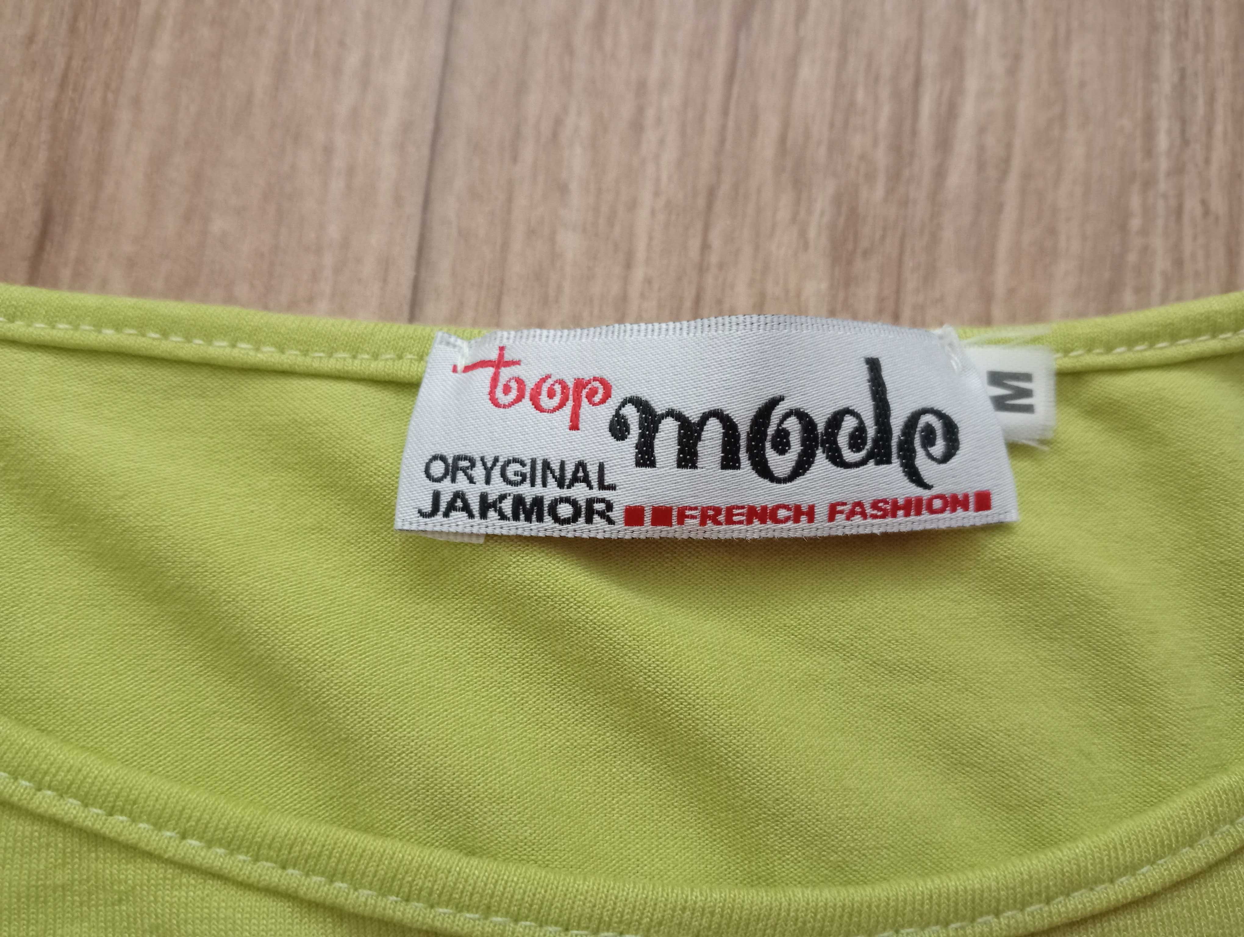 Bluzka z aplikacją, cyrkonie, zielona L/XL